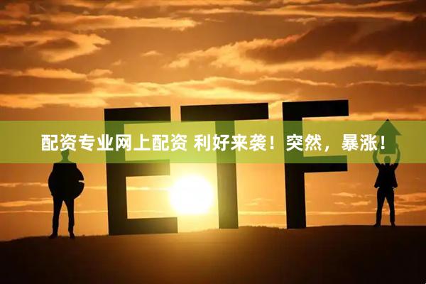 配资专业网上配资 利好来袭！突然，暴涨！